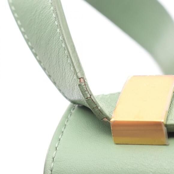 CHRISTIAN DIOR Green Leather Shoulder Bag